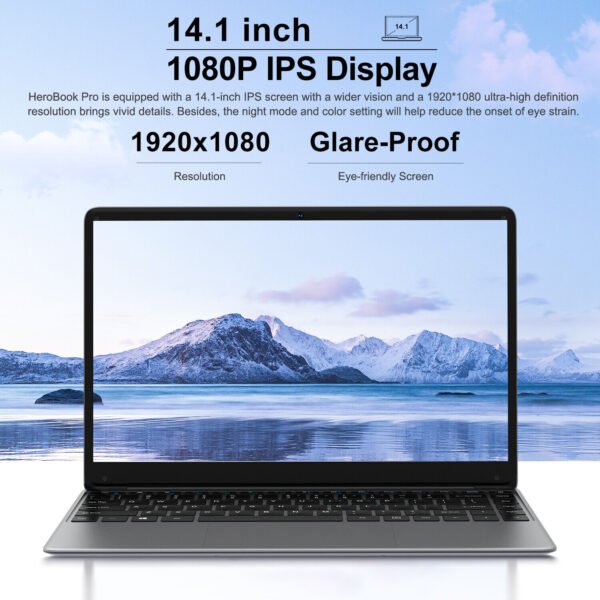 CHUWI- 14.1" Laptop - Intel Celeron 2.8GH- 8GB Memory - 256GB SSD-HDMI Gray